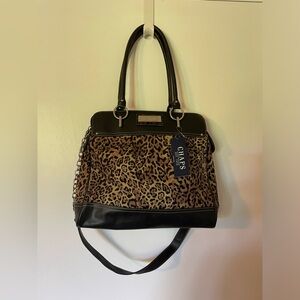 NWT Chaps Leopard print shoulder bag